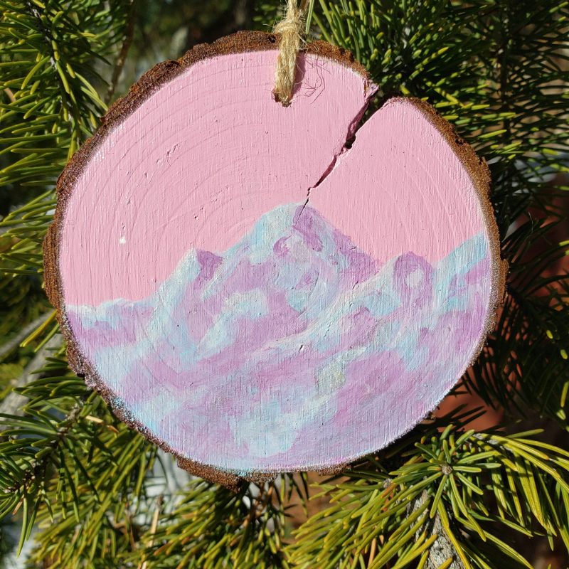 Hand-Painted Wood Slice