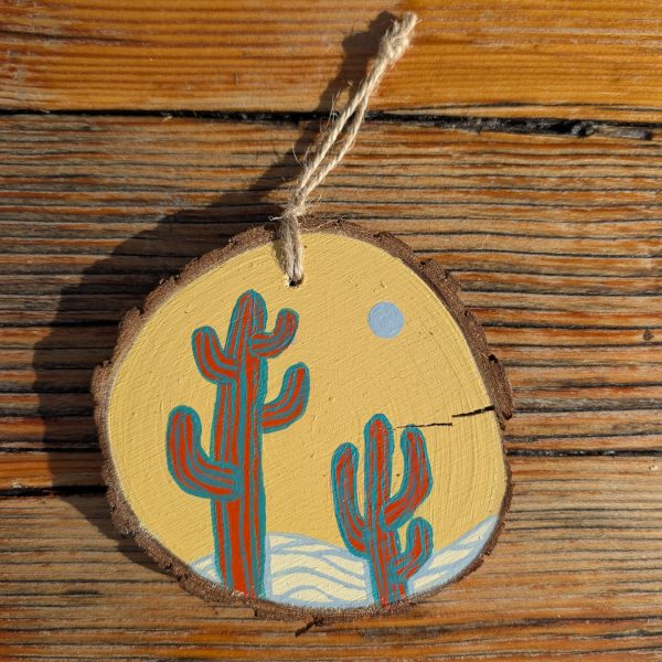 Hand-Painted Wood Slice