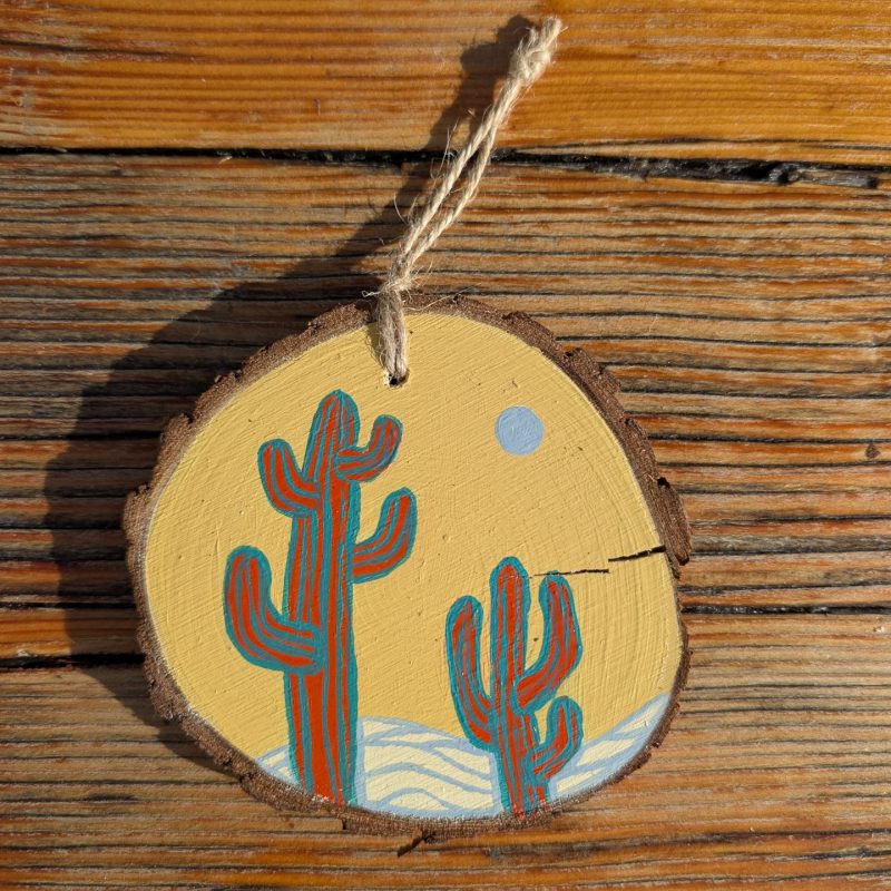 Hand-Painted Wood Slice