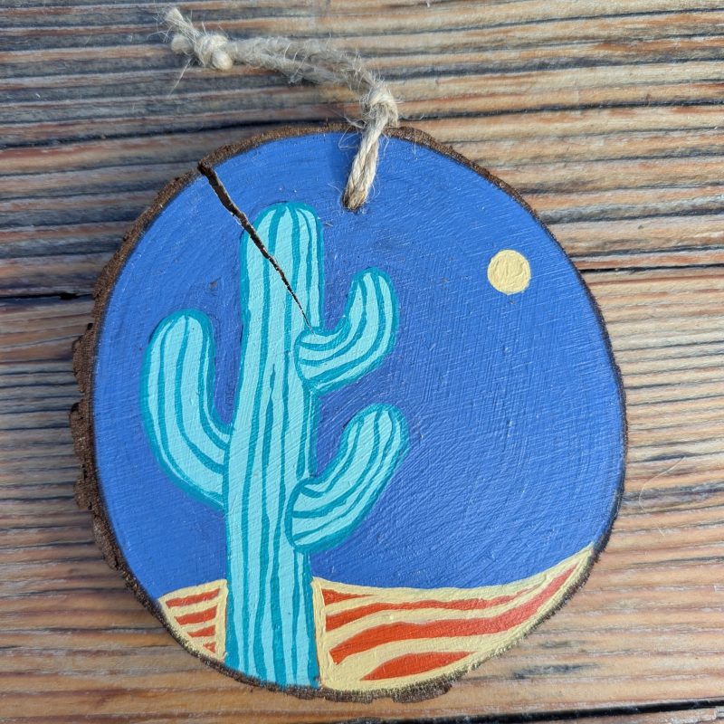 Hand-Painted Wood Slice