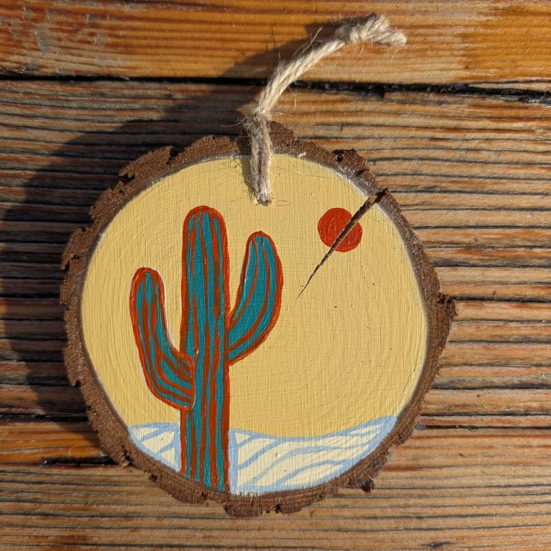 Hand-Painted Wood Slice