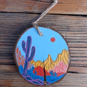 Hand-Painted Wooden Ornament