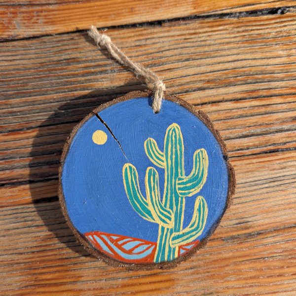 Hand-Painted Wood Slice