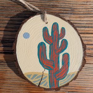 Hand-Painted Wooden Ornament