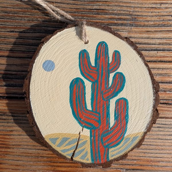 Hand-Painted Wood Slice