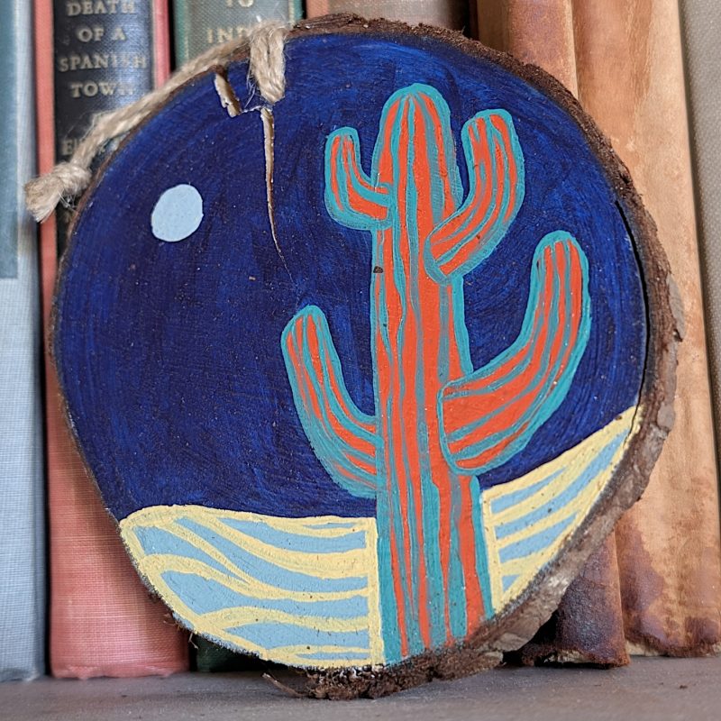 Hand-Painted Wood Slice