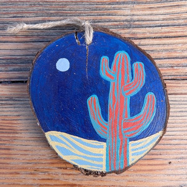Hand-Painted Wood Slice