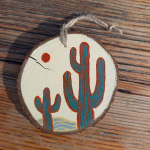Hand-Painted Wooden Ornament