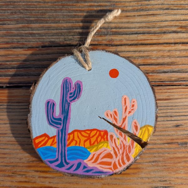 Hand-Painted Wood Slice