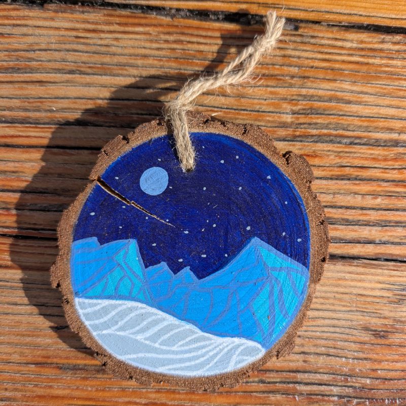 Hand-Painted Wood Slice