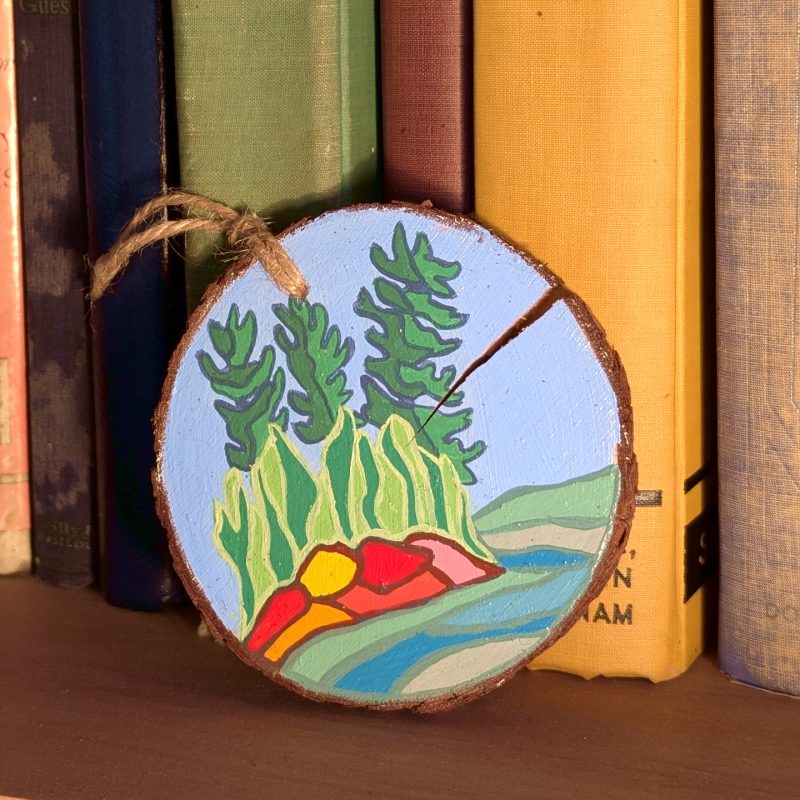 Hand-Painted Wood Slice