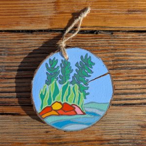 Hand-Painted Wooden Ornament