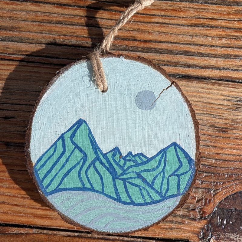 Hand-Painted Wood Slice