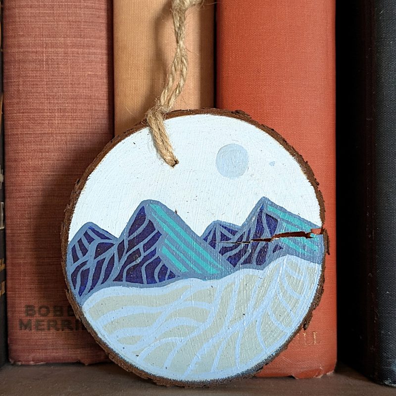 Hand-Painted Wood Slice