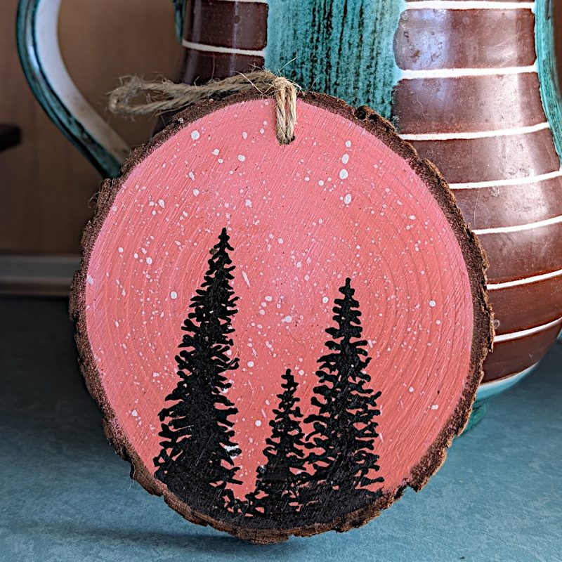 Hand-Painted Wood Slice