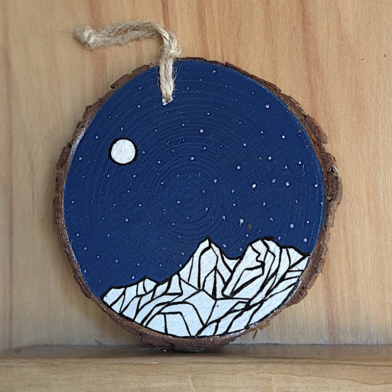 Hand-Painted Wood Slice