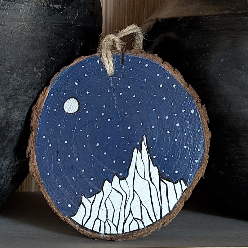 Hand-Painted Wood Slice