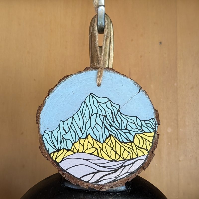 Hand-Painted Wood Slice