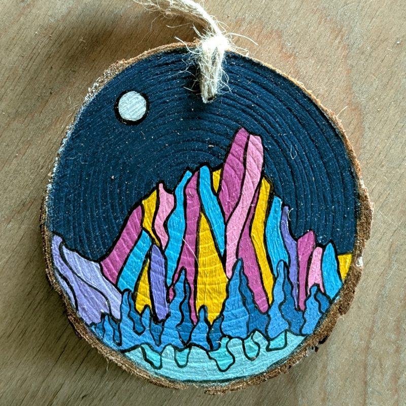 Hand-Painted Wood Slice