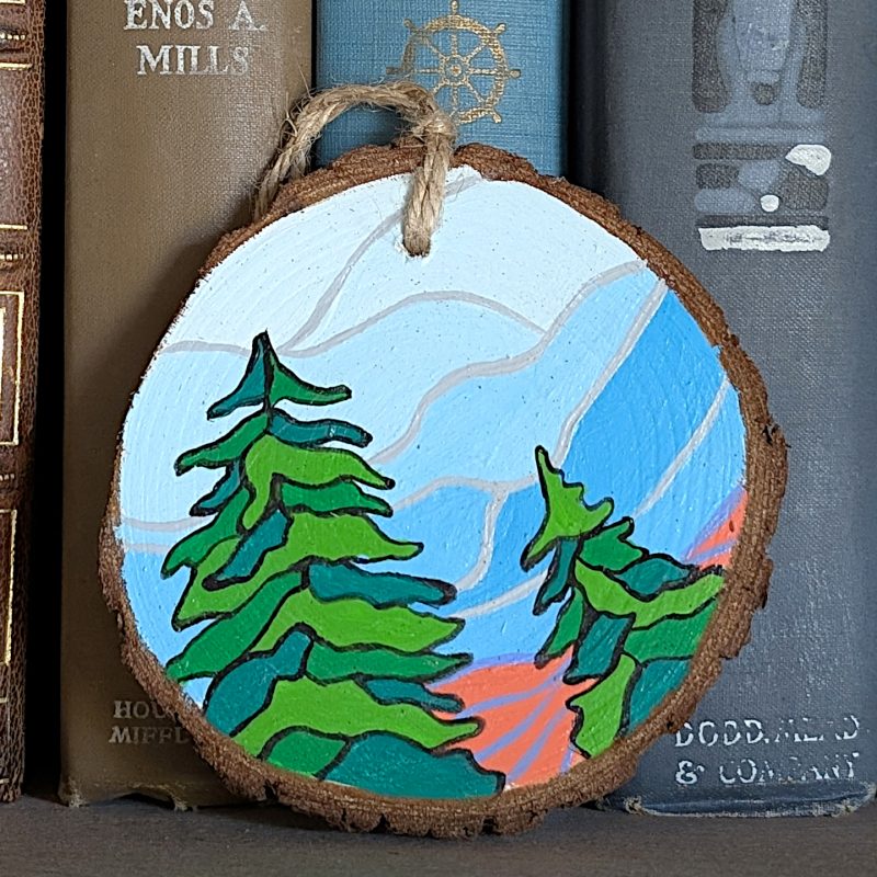 Hand-Painted Wood Slice