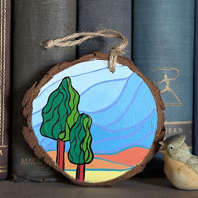 Hand-Painted Wood Slice