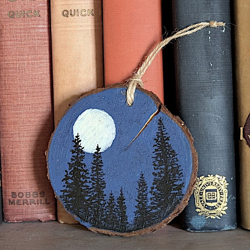 Hand-Painted Wood Slice