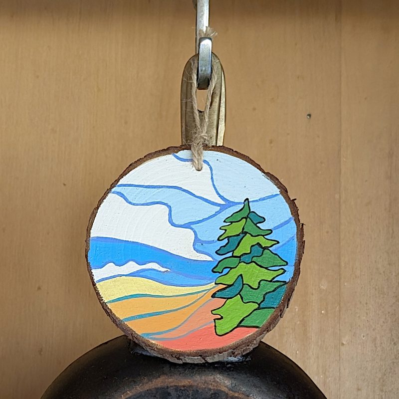 Hand-Painted Wood Slice