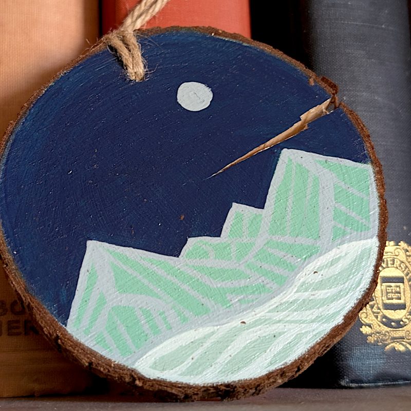 Hand-Painted Wood Slice