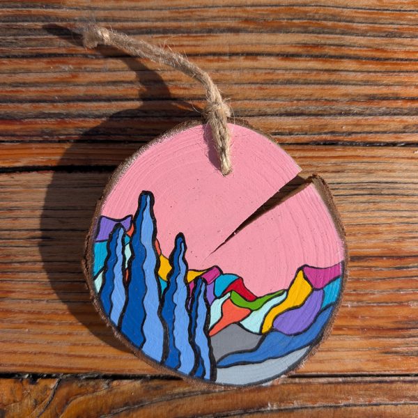 Hand-Painted Wood Slice