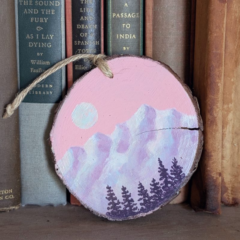 Hand-Painted Wood Slice