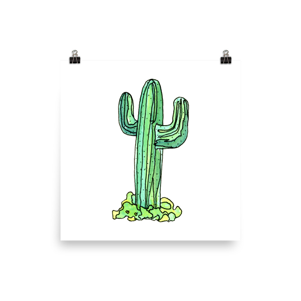 Watercolor Saguaro Cactus Print - Image 2