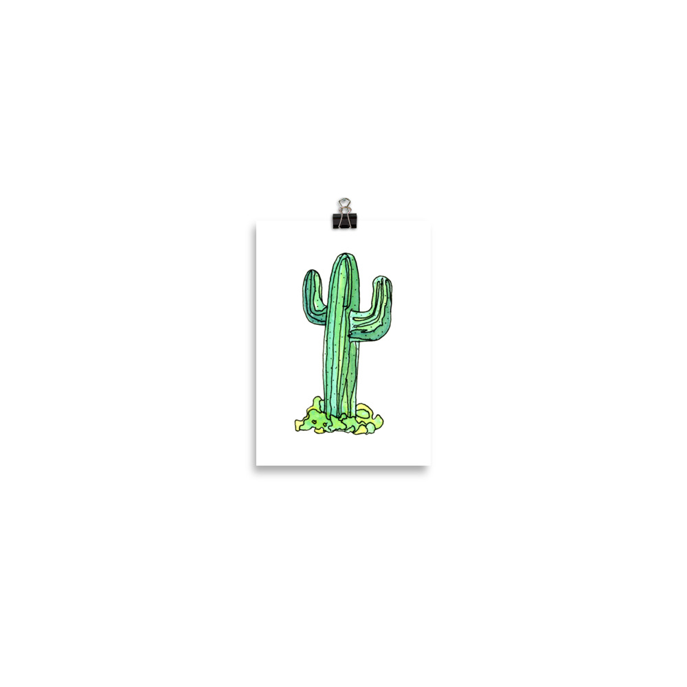 Watercolor Saguaro Cactus Print - Image 3
